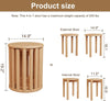 Stackable Stools Set of 4,4-in-1 Wood Stool,Round Wooden Stools with Anti-Slip Foot Pads