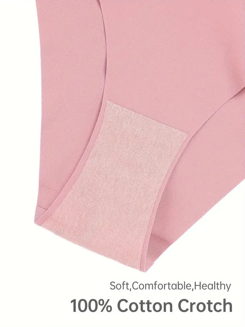 20pcs Comfy Seamless Solid Panties - Breathable Stretchy Intimates for Women